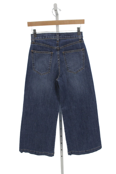 Ramy Brook Womens Cropped Blue Mid Rise Jeans Size 25
