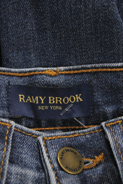 Ramy Brook Womens Cropped Blue Mid Rise Jeans Size 25