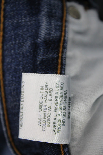 Ramy Brook Womens Cropped Blue Mid Rise Jeans Size 25