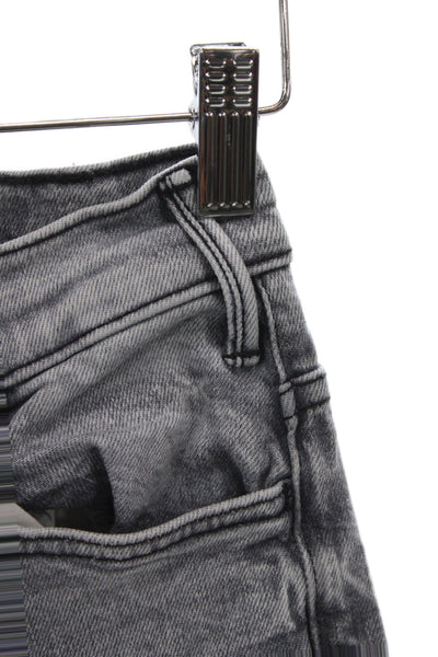 Mother Women Cropped Gray Cotton Mid Rise Jeans Size 24