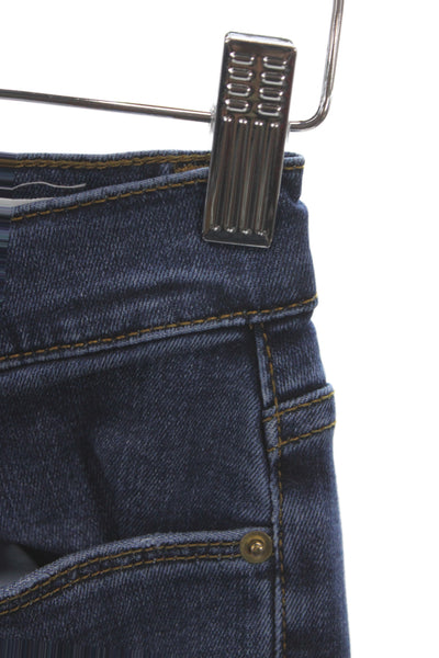 Frame Womens Flared Jeans Blue Mid Rise Button Cotton Size 25