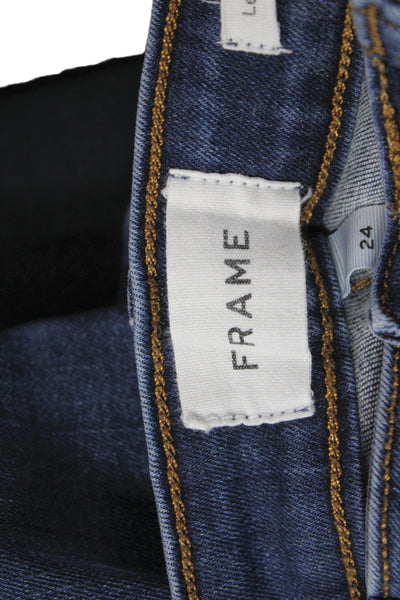 Frame Womens Cropped Blue Cotton Jeans Size 24