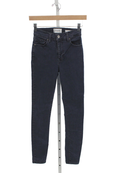 Frame Women Blue Skinny Jeans Cotton Mid Rise Size 25