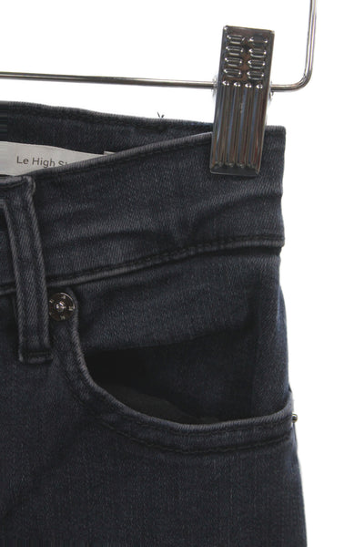 Frame Women Blue Skinny Jeans Cotton Mid Rise Size 25