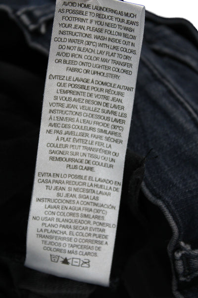 Frame Women Blue Skinny Jeans Cotton Mid Rise Size 25