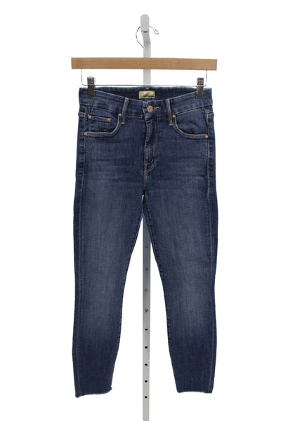 Mother Womens Ankle Jeans Blue Mid Rise Cotton Size 24