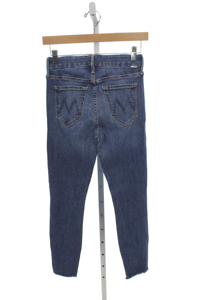 Mother Womens Ankle Jeans Blue Mid Rise Cotton Size 24