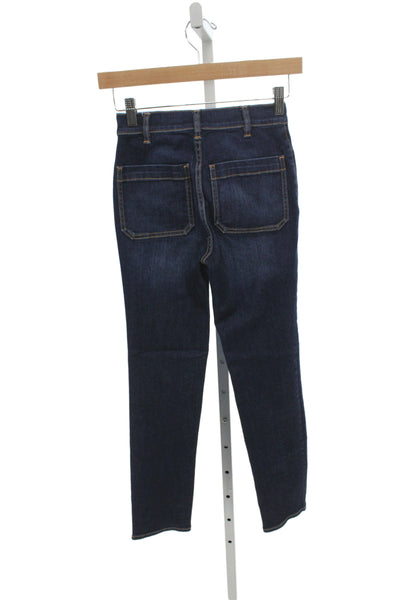 Ramy Brook Women Straight Jeans Blue Cotton Mid Rise Size 24