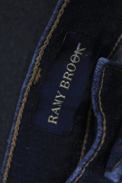 Ramy Brook Women Straight Jeans Blue Cotton Mid Rise Size 24