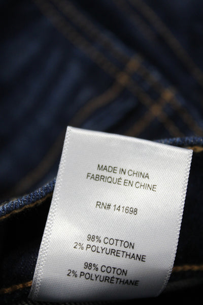 Ramy Brook Women Straight Jeans Blue Cotton Mid Rise Size 24