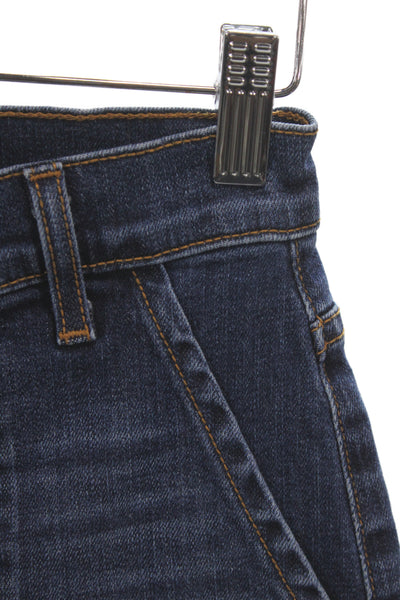Ramy Brook Womens Cropped Blue Cotton Jeans Mid Rise Inseam 28 Size 24