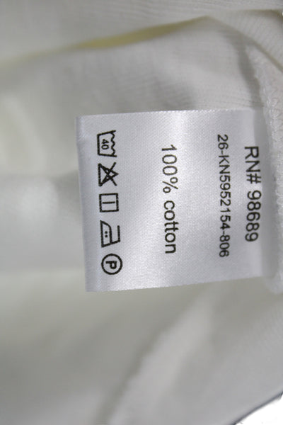 Todd Snyder Mens White Striped Cotton Sleeveless Tank Top Basic Size M
