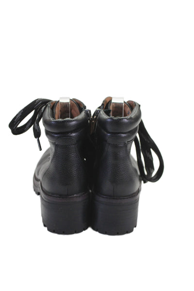 Gentle Souls Womens Leather Lace Up Combat Boots Black Size 6.5