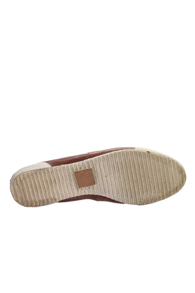 Frye Womens Leather Slip On Flats Brown Size 9