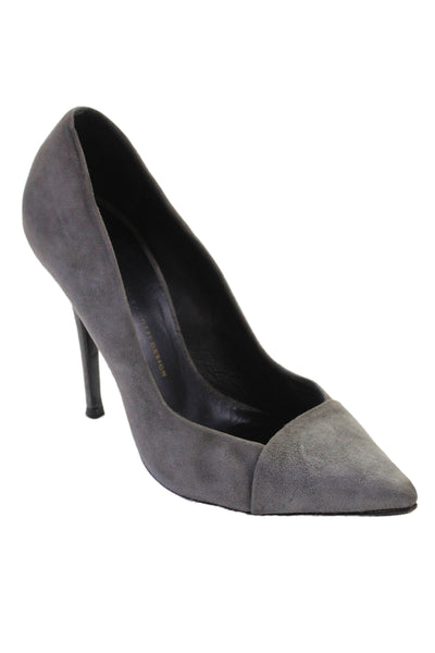 Giuseppe Zanotti Design Womens Pointed Toe Stiletto Heels Gray Size EUR 37.5