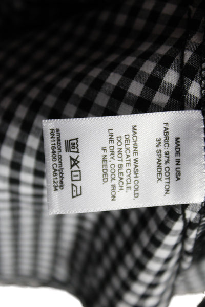 Le Bop Women A-Line Gingham Midi Skirt Black Size S