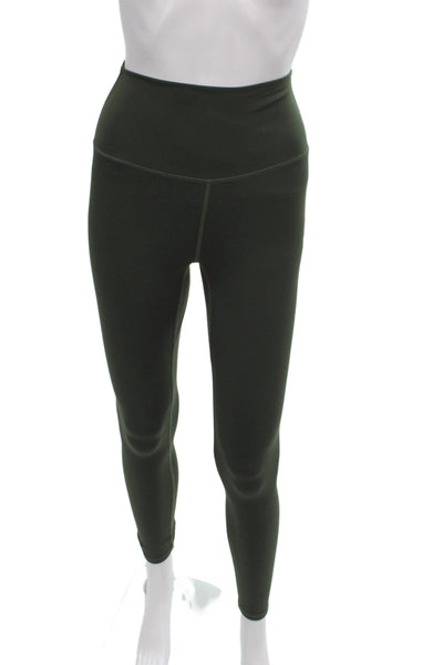 Varley Womens Ankle Leggings Green Athleisure 75% Polyester Size XS