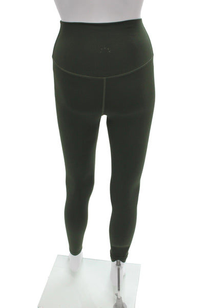 Varley Womens Ankle Leggings Green Athleisure 75% Polyester Size XS