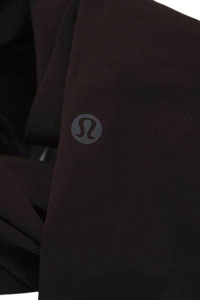 Lululemon Women Ankle Leggings Brown Nylon Pull On Athleisure Size 2