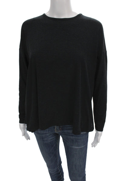 Beyond Yoga Womens Pullover Casual Black Long Sleeve Crew Neck Top Size S