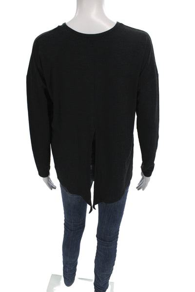 Beyond Yoga Womens Pullover Casual Black Long Sleeve Crew Neck Top Size S