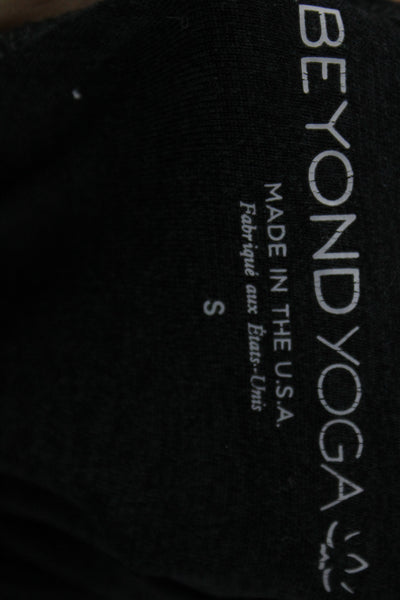 Beyond Yoga Womens Pullover Casual Black Long Sleeve Crew Neck Top Size S