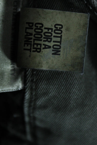 Citizens of Humanity Womens Cropped Green Cotton Military Pants Size 25