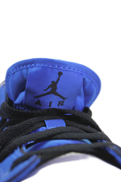 Nike Boys Lace Up Air Jordan 1 Mid SE Basketball Sneakers Signal Blue Size 7