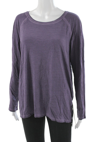 Lululemon Unisex Adults Purple Basic Long Sleeve T-Shirt Size 10