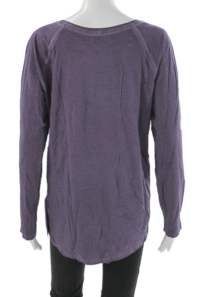 Lululemon Unisex Adults Purple Basic Long Sleeve T-Shirt Size 10