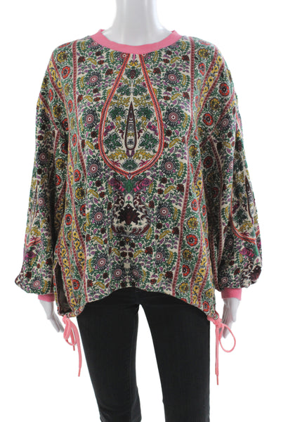 Alice + Olivia Unisex Adults Multicolor Paisley Pullover Sweatshirt Size L