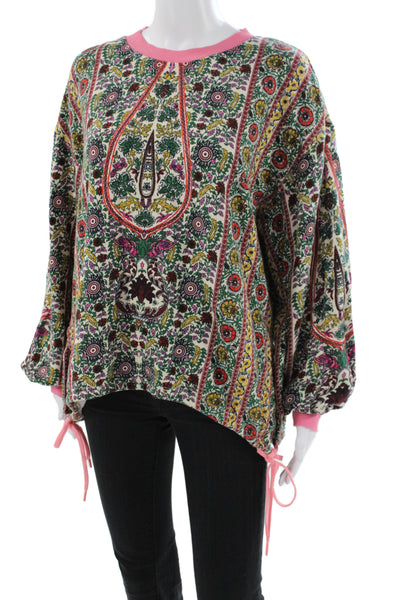 Alice + Olivia Unisex Adults Multicolor Paisley Pullover Sweatshirt Size L