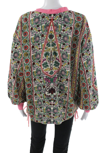 Alice + Olivia Unisex Adults Multicolor Paisley Pullover Sweatshirt Size L