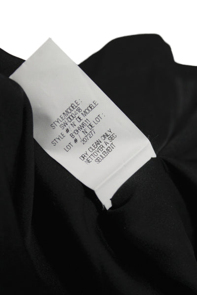 Helmut Lang Womens Black Angora Sheath Dress Scoop Neck Sleeveless Knee Size 10