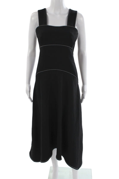 Proenza Schouler White Label Women Black Square-Neck Tank Dress Size 2