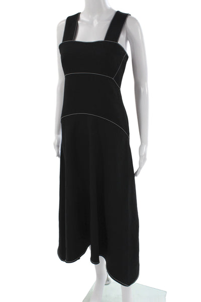 Proenza Schouler White Label Women Black Square-Neck Tank Dress Size 2