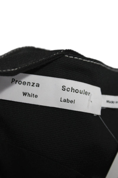 Proenza Schouler White Label Women Black Square-Neck Tank Dress Size 2