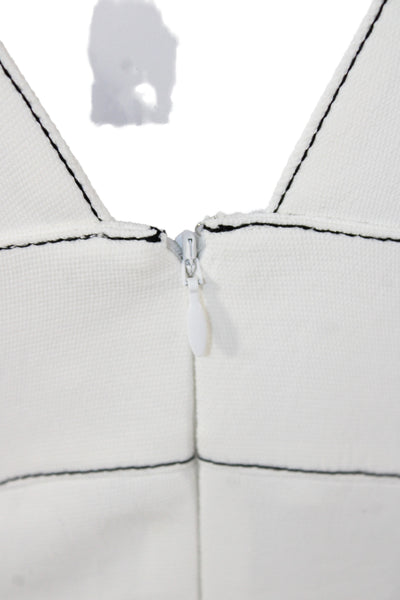 Proenza Schouler White Label Women A-Line White Square Neck Midi Dress Size 2