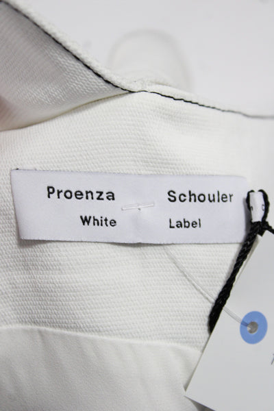 Proenza Schouler White Label Women A-Line White Square Neck Midi Dress Size 2