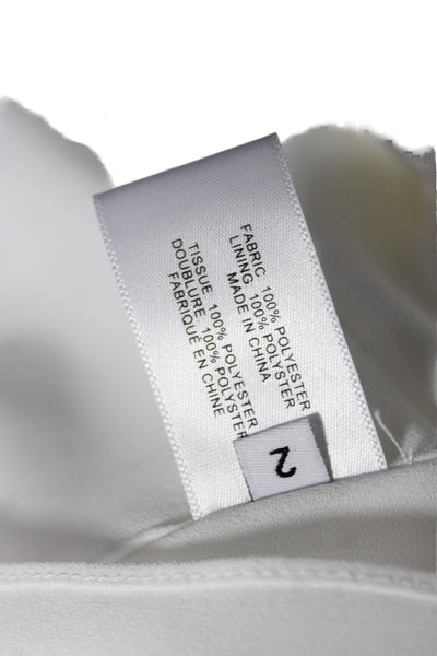 Proenza Schouler White Label Women A-Line White Square Neck Midi Dress Size 2