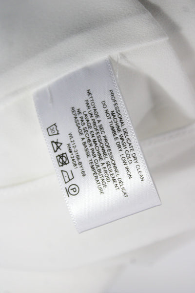 Proenza Schouler White Label Women A-Line White Square Neck Midi Dress Size 2