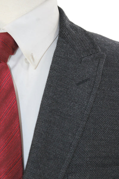 Giorgio Armani Mens Gray Wool Blazer Button Size 54