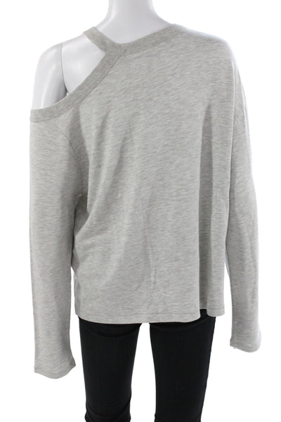 Rag & Bone Jean Womens Gray One Shoulder Long Sleeve Pajama Top Size M