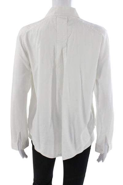 See by Chloe Womens Collared Cotton Button Up Long Sleeve Blouse White Size 6