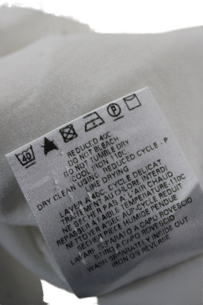 See by Chloe Womens Collared Cotton Button Up Long Sleeve Blouse White Size 6