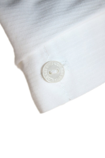 See by Chloe Womens Collared Cotton Button Up Long Sleeve Blouse White Size 6