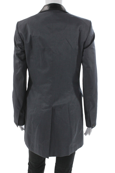 Rag & Bone Womens Overcoat Gray Button Long Sleeve Cotton Size 6