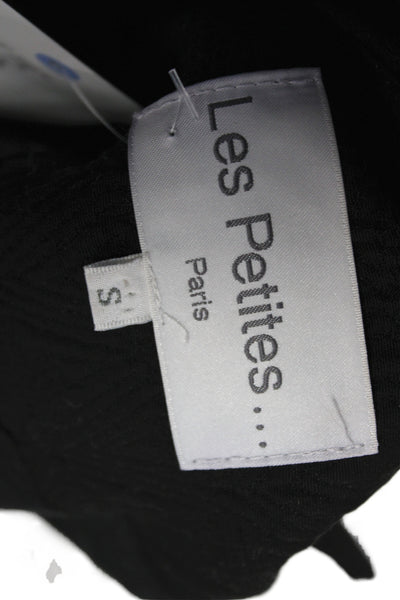 Les Petites Womens Overcoat Black Snap Solid Long Sleeve Size S