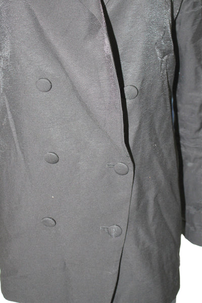 SNDYS. Womens Basic Jacket Black Rayon Long Sleeve Button Size 4