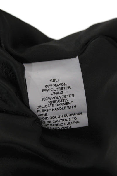 SNDYS. Womens Basic Jacket Black Rayon Long Sleeve Button Size 4